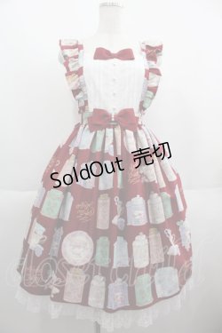画像1: Angelic Pretty / Memorial Tea Museumジャンパースカート  エンジ I-25-06-08-047-AP-OP-HD-ZI