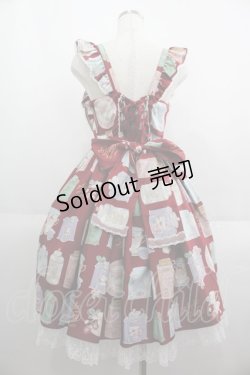 画像2: Angelic Pretty / Memorial Tea Museumジャンパースカート  エンジ I-25-06-08-047-AP-OP-HD-ZI