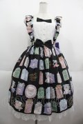 Angelic Pretty / Memorial Tea Museumジャンパースカート  黒 I-25-06-08-048-AP-OP-HD-ZI