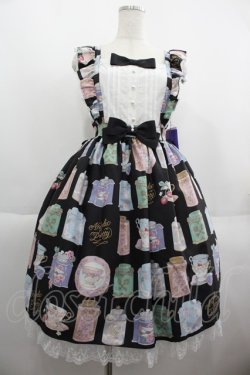 画像1: Angelic Pretty / Memorial Tea Museumジャンパースカート  黒 I-25-06-08-048-AP-OP-HD-ZI