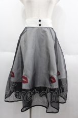 画像1: HELL CAT PUNKS / オーガンジーミモレスカート  ホワイト I-25-06-11-052-PU-SK-HD-ZT391 (1)