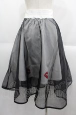 画像2: HELL CAT PUNKS / オーガンジーミモレスカート  ホワイト I-25-06-11-052-PU-SK-HD-ZT391 (2)