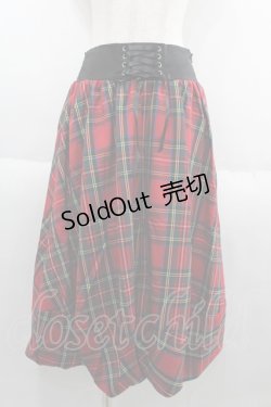 画像1: HELL CAT PUNKS / バルーンミモレスカート  チェック I-25-06-11-054-PU-SK-HD-ZI