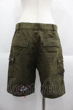 画像2: HELL CAT PUNKS / ラクガキ風ハーフカーゴパンツ S カーキ I-25-06-11-057-PU-PA-HD-ZI