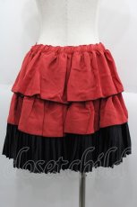 画像2: ALGONQUINS / 裾プリーツ段ミニスカート  オレンジ I-25-06-11-061-AL-SK-HD-ZT212 (2)