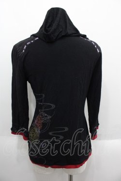 画像2: Ozz oneste / 金魚pt&紫陽花刺繍パーカー  ブラック I-25-06-11-074-OO-TO-HD-ZI