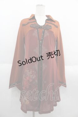 画像1: Ozz oneste / 彼岸刀刺繍チュニック  オレンジ I-25-06-11-079-OO-TO-HD-ZI