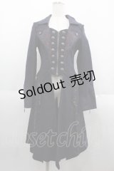 Ozz oneste / ストライプローズ刺繍ロングジャケット  ネイビー I-25-06-11-081-OO-JA-HD-ZI