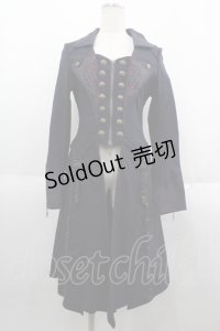 Ozz oneste / ストライプローズ刺繍ロングジャケット  ネイビー I-25-06-11-081-OO-JA-HD-ZI