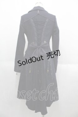 画像2: Ozz oneste / ストライプローズ刺繍ロングジャケット  ネイビー I-25-06-11-081-OO-JA-HD-ZI