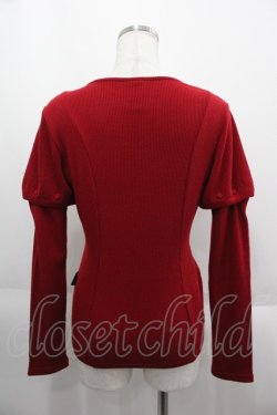 画像2: Ozz oneste / 薔薇刺繍2WAYボレロ  レッド I-25-06-11-082-OO-TO-HD-ZI