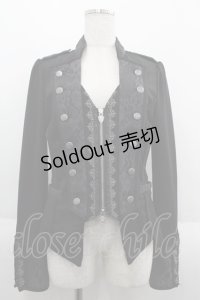 Ozz oneste / 薔薇刺繍ジップジャケット  ブラック I-25-06-11-083-OO-JA-HD-ZI