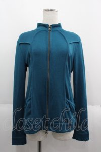 Ozz Croce / 袖スカルモチーフ刺繍ジップアップ  グリーン I-25-06-11-085-OO-TO-HD-ZI