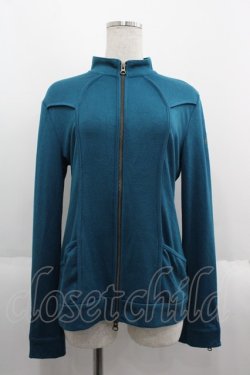 画像1: Ozz Croce / 袖スカルモチーフ刺繍ジップアップ  グリーン I-25-06-11-085-OO-TO-HD-ZI