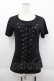 画像1: HELL CAT PUNKS / レースアップTシャツ S ブラック I-25-06-11-010-PU-TO-HD-ZI (1)