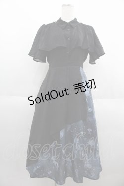 画像1: axes femme POETIQUE / ダークマリンバイカラーワンピース  黒 I-25-06-11-093-AX-OP-HD-ZI