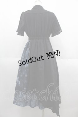 画像2: axes femme POETIQUE / ダークマリンバイカラーワンピース  黒 I-25-06-11-093-AX-OP-HD-ZI