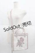 axes femme / ローズ刺繍スクエアバッグ  ベージュ I-25-06-11-094-AX-BG-HD-ZI