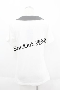 画像2: HELL CAT PUNKS / 衿付きTシャツ M ホワイト I-25-06-11-011-PU-TS-HD-ZI