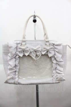 画像1: Ank Rouge / 確定ファンサのおまじないツイードBag  白 I-25-06-11-102-CA-BG-HD-ZI