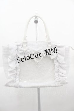 画像1: Ank Rouge / 確定ファンサのおまじないツイードBag  白 I-25-06-11-102-CA-BG-HD-ZI