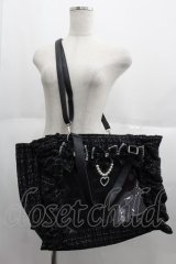Ank Rouge / 確定ファンサのおまじないツイードBag  黒Ｘ白 I-25-06-11-103-CA-BG-HD-ZT274