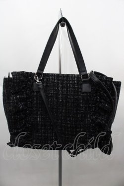 画像3: Ank Rouge / 確定ファンサのおまじないツイードBag  黒Ｘ白 I-25-06-11-103-CA-BG-HD-ZI