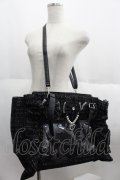 Ank Rouge / 確定ファンサのおまじないツイードBag  黒Ｘ白 I-25-06-11-104-CA-BG-HD-ZI