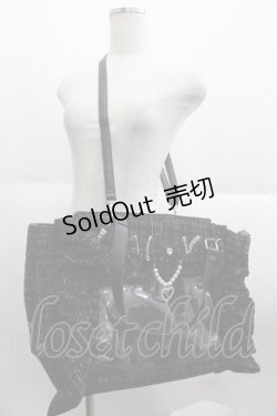 画像1: Ank Rouge / 確定ファンサのおまじないツイードBag  黒Ｘ白 I-25-06-11-104-CA-BG-HD-ZT274