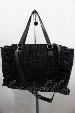 画像3: Ank Rouge / 確定ファンサのおまじないツイードBag  黒Ｘ白 I-25-06-11-104-CA-BG-HD-ZI