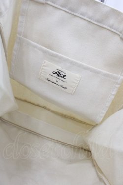 画像3: Samansa Mos3 / 【Alice×SamansaMos2】プリントトートバッグ  アイボリー I-25-06-11-105-LO-BG-HD-ZI