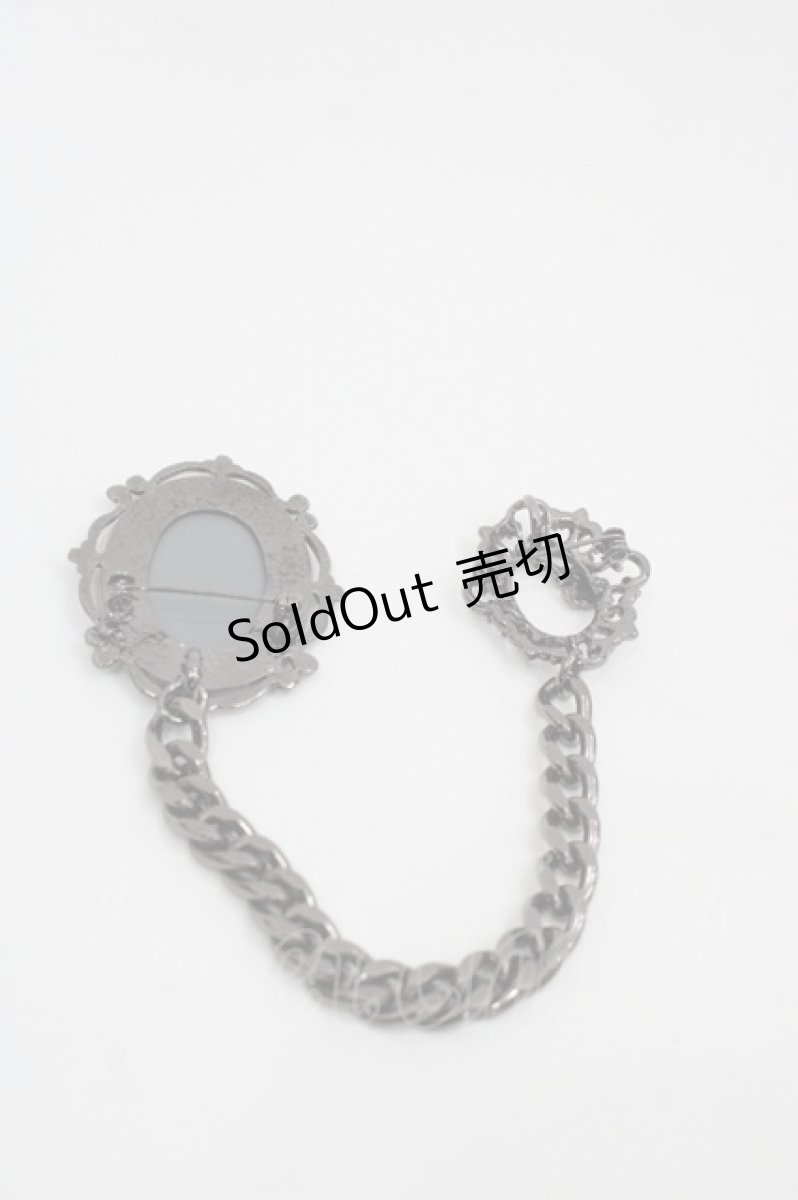 画像2: BPN / ミラーチェーンブローチ  黒 I-25-06-11-107-GO-ZA-HD-ZI (2)