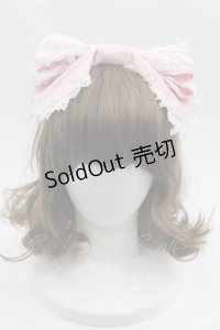 BABY,THE STARS SHINE BRIGHT / KC レースリボンカチューシャ  ピンクＸ白 I-25-06-11-110-BA-ZA-HD-ZI