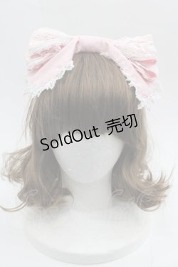 画像1: BABY,THE STARS SHINE BRIGHT / KC レースリボンカチューシャ  ピンクＸ白 I-25-06-11-110-BA-ZA-HD-ZI