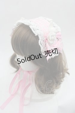 画像1: BABY,THE STARS SHINE BRIGHT / はわせレースヘッドドレス  ピンクＸ白 I-25-06-11-113-BA-AC-HD-ZI