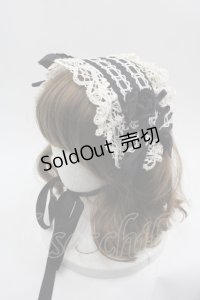BABY,THE STARS SHINE BRIGHT / はわせレースヘッドドレス  黒Ｘ白 I-25-06-11-114-BA-AC-HD-ZI