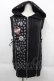 画像1: HELL CAT PUNKS / ノースリーブパーカー  ブラック I-25-06-11-013-PU-TO-HD-ZI (1)