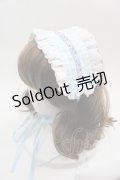 LOLITAその他(お買取対象外) / ギンガムチェックフラワーレースヘッドドレス  白Ｘサックス I-25-06-11-116-LO-AC-HD-ZI