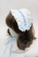 画像1: LOLITAその他(お買取対象外) / ギンガムチェックフラワーレースヘッドドレス  白Ｘサックス I-25-06-11-116-LO-AC-HD-ZI (1)