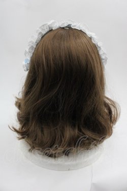 画像3: LOLITAその他(お買取対象外) / ギンガムチェックフラワーレースヘッドドレス  白Ｘサックス I-25-06-11-116-LO-AC-HD-ZI