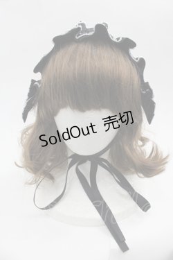 画像2: metamorphose / レースリボンヘッドドレス  黒Ｘ白 I-25-06-11-117-ME-AC-HD-ZI