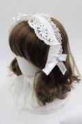 Angelic Pretty / フラワーレースリボンパールヘッドドレス  白 I-25-06-11-118-AP-AC-HD-ZI