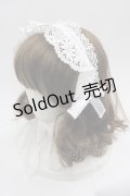Angelic Pretty / フラワーレースリボンパールヘッドドレス  白 I-25-06-11-118-AP-AC-HD-ZI