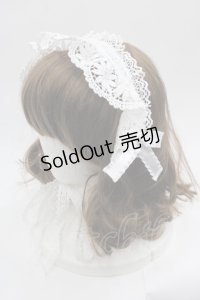 Angelic Pretty / フラワーレースリボンパールヘッドドレス  白 I-25-06-11-118-AP-AC-HD-ZI