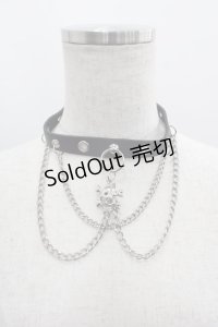GOTHPUNKその他(買取対象外) / チョーカー  黒Ｘシルバー I-25-06-11-120-EL-AC-HD-ZI