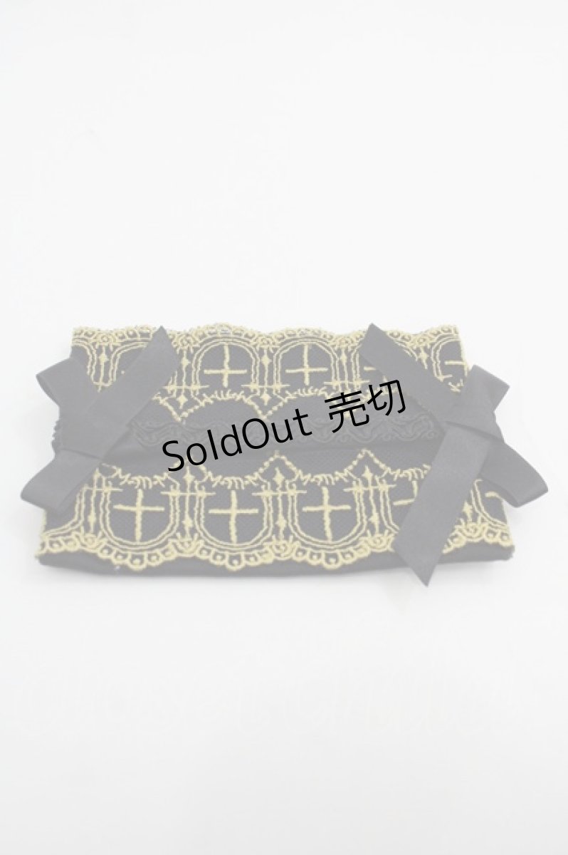 画像1: Moi-meme-Moitie / G/ホーリークロスティッシュケース  黒Ｘゴールド I-25-06-11-125-MO-ZA-HD-ZI (1)