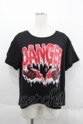 HELL CAT PUNKS / デビル羽つきTシャツ  ブラック I-25-06-11-018-PU-TO-HD-ZI