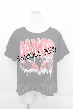 画像1: HELL CAT PUNKS / デビル羽つきTシャツ  ブラック I-25-06-11-018-PU-TO-HD-ZI