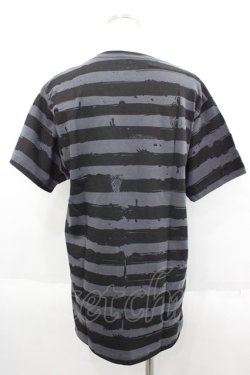 画像2: KREEP SVILLE666 / Mr Reaper Striped T-shirt M グレー×ブラック I-25-06-11-019-PU-TS-HD-ZI
