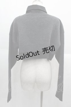 画像2: EATME / シャツカラーレイヤードニットTOP  グレーＸ黒 I-25-06-11-025-LO-TO-HD-ZI